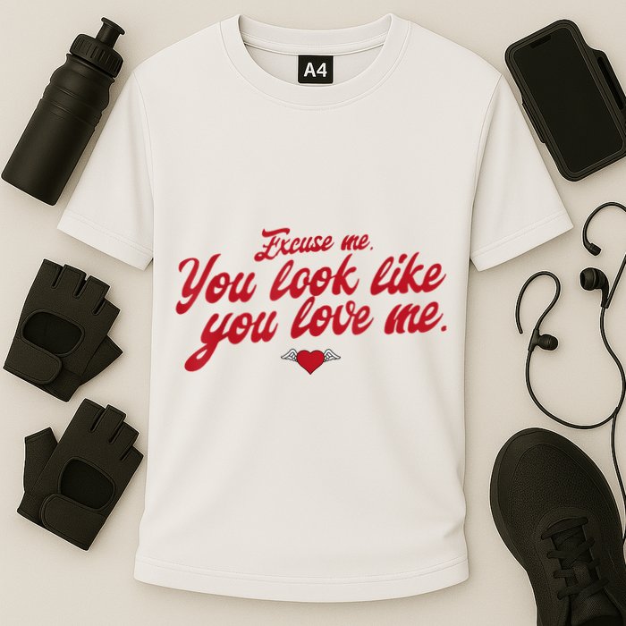 Excuse Me You Look Like You Love Me Funny Valentine’S Day Cooling Performance Crew T-Shirt
