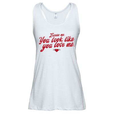 Excuse Me You Look Like You Love Me Funny Valentine’S Day Ladies Essential Flowy Tank