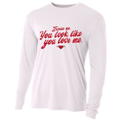 Excuse Me You Look Like You Love Me Funny Valentine’S Day Cooling Performance Long Sleeve Crew