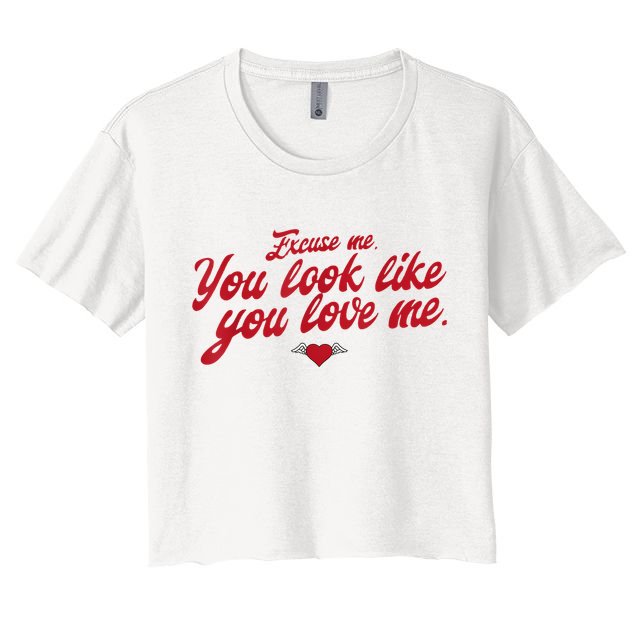 Excuse Me You Look Like You Love Me Funny Valentine’S Day Crop Top