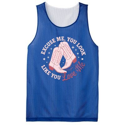 Excuse Me You Look Like You Love Me Mesh Reversible Basketball Jersey Tank