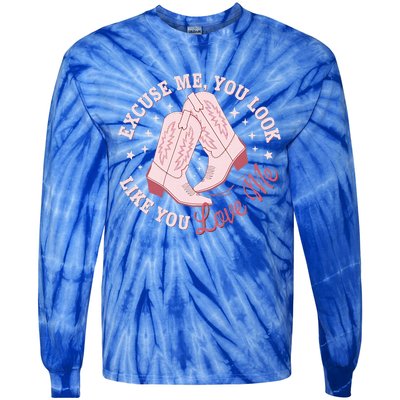 Excuse Me You Look Like You Love Me Tie-Dye Long Sleeve Shirt