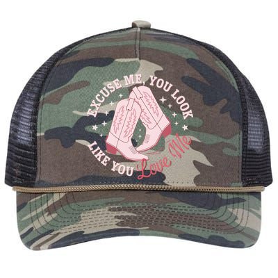 Excuse Me You Look Like You Love Me Retro Rope Trucker Hat Cap