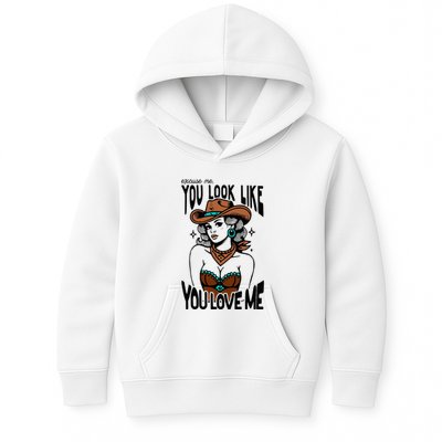 Excuse Me You Look Like Your Love Me Cowgirl Western Kids Hoodie