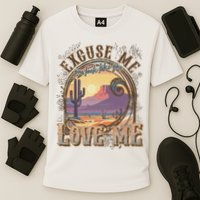 Excuse Me You Look Like You Love Me Funny Desert Western Cooling Performance Crew T-Shirt