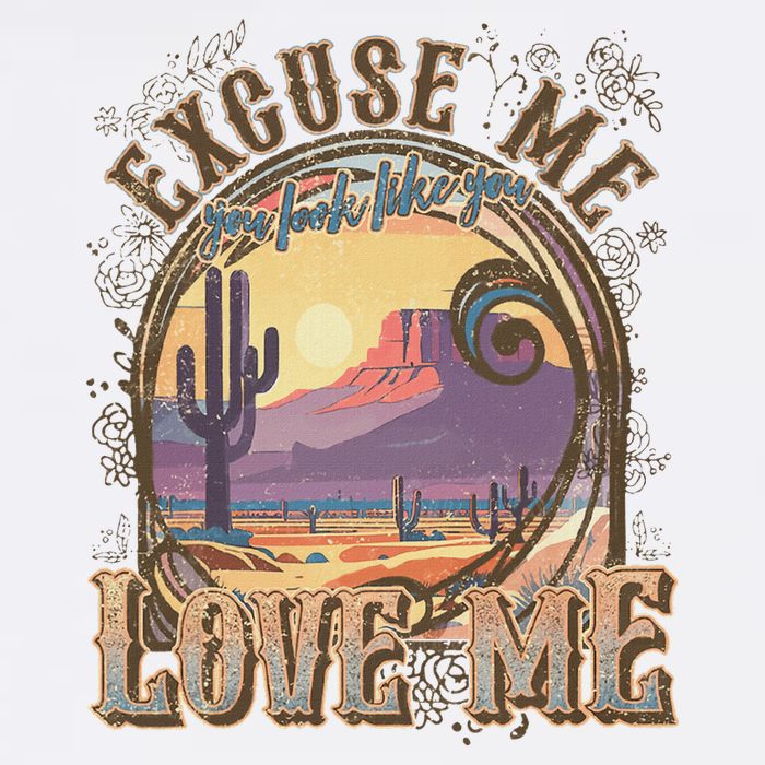 Excuse Me You Look Like You Love Me Funny Desert Western Cooling Performance Crew T-Shirt