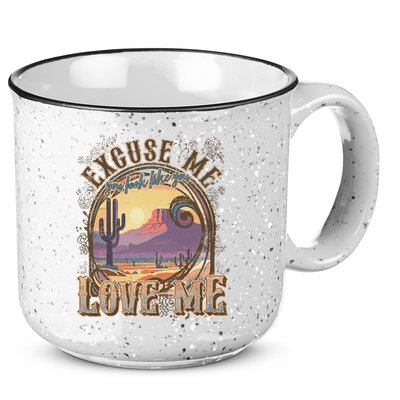 Excuse Me You Look Like You Love Me Funny Desert Western 15oz Campfire Ceramic Mug