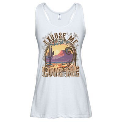 Excuse Me You Look Like You Love Me Funny Desert Western Ladies Essential Flowy Tank