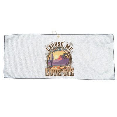 Excuse Me You Look Like You Love Me Funny Desert Western Large Microfiber Waffle Golf Towel