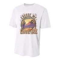 Excuse Me You Look Like You Love Me Funny Desert Western Youth Performance Sprint T-Shirt