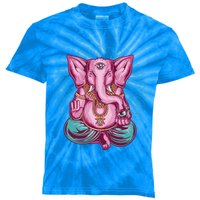 Elephant Meditating Yoga Meditation Dala Meaningful Gift Kids Tie-Dye T-Shirt