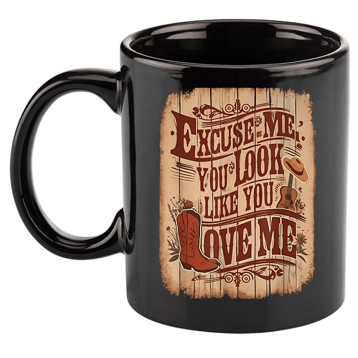 Excuse Me You Look Like You Love Me Western 11oz C Handle Ceramic Mug