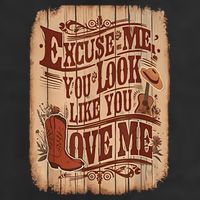 Excuse Me You Look Like You Love Me Western 11oz C Handle Ceramic Mug