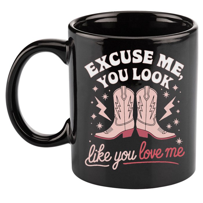 Excuse Me You Look Like You Love Me Western 11oz C Handle Ceramic Mug