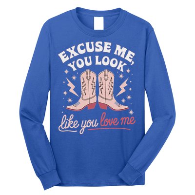 Excuse Me You Look Like You Love Me Western Long Sleeve Shirt