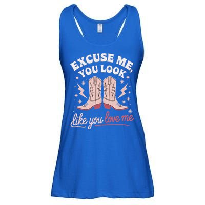 Excuse Me You Look Like You Love Me Western Ladies Essential Flowy Tank