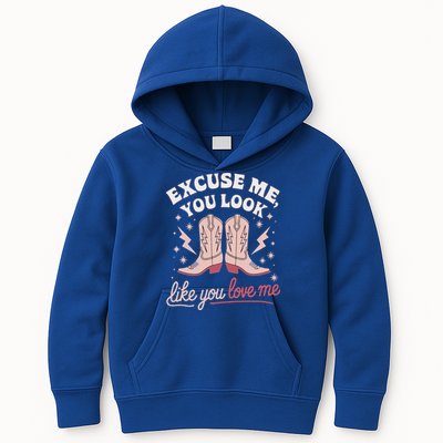Excuse Me You Look Like You Love Me Western Kids Hoodie