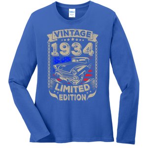 Eighty Nine 1934 90Th 90 Years Old Birthday Gift Grandpa Dad Gift Ladies Long Sleeve Shirt