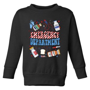 Er Nurse 4th July Emergency Department Er Nurse Graduation Toddler Sweatshirt