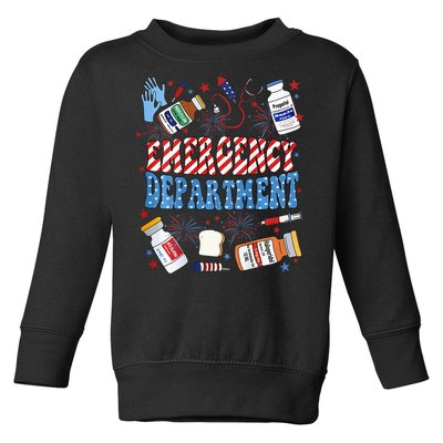 Er Nurse 4th July Emergency Department Er Nurse Graduation Toddler Sweatshirt