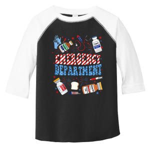 Er Nurse 4th July Emergency Department Er Nurse Graduation Toddler Fine Jersey T-Shirt