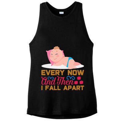 Every Now And Then I Fall Apart Ladies PosiCharge Tri-Blend Wicking Tank