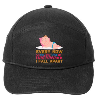 Every Now And Then I Fall Apart 7-Panel Snapback Hat