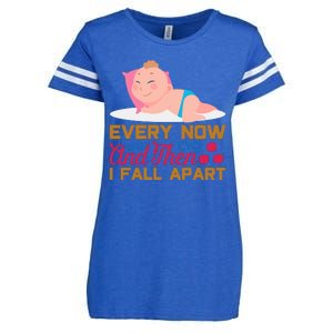 Every Now And Then I Fall Apart Enza Ladies Jersey Football T-Shirt