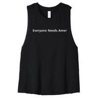 Everyone Needs Amor Women's Racerback Cropped Tank