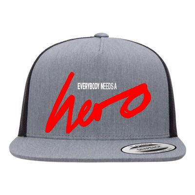 Everybody Needs A Hero Album Flat Bill Trucker Hat