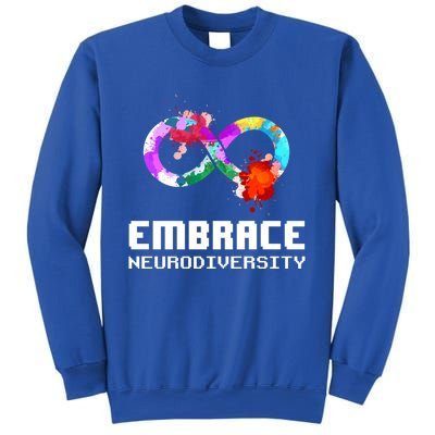 Embrace Neurodiversity Autism Adhd Asd Rainbow Brain Gift Sweatshirt