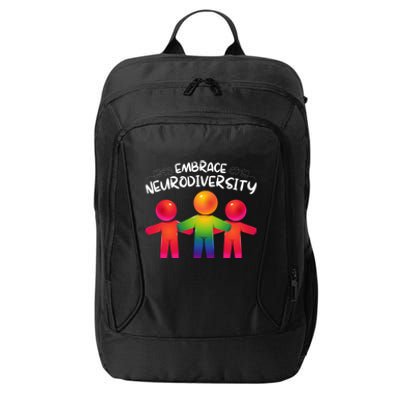 Embrace Neurodiversity Autism Neurodivergent Awareness City Backpack