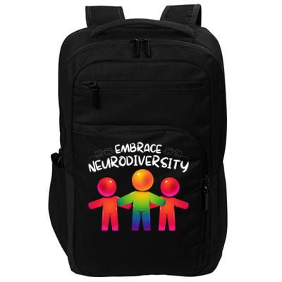 Embrace Neurodiversity Autism Neurodivergent Awareness Impact Tech Backpack