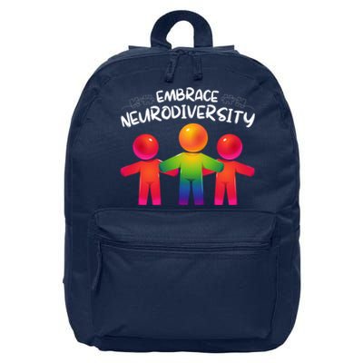 Embrace Neurodiversity Autism Neurodivergent Awareness 16 in Basic Backpack