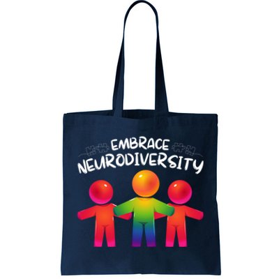 Embrace Neurodiversity Autism Neurodivergent Awareness Tote Bag