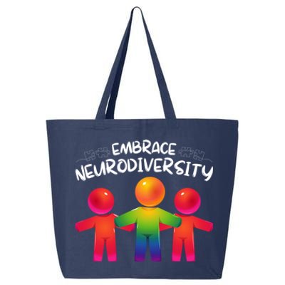 Embrace Neurodiversity Autism Neurodivergent Awareness 25L Jumbo Tote