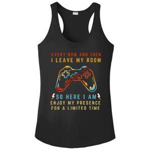 Every Now And Then I Leave My Room Funny Gaming Gamer Gift Ladies PosiCharge Competitor Racerback Tank