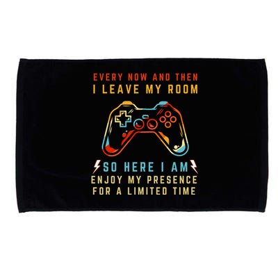 Every Now And Then I Leave My Room Funny Gaming Gamer Gift Microfiber Hand Towel