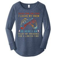 Every Now And Then I Leave My Room Funny Gaming Gamer Gift Women's Perfect Tri Tunic Long Sleeve Shirt