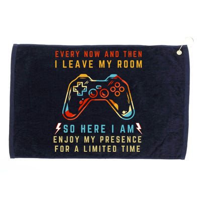 Every Now And Then I Leave My Room Funny Gaming Gamer Gift Grommeted Golf Towel