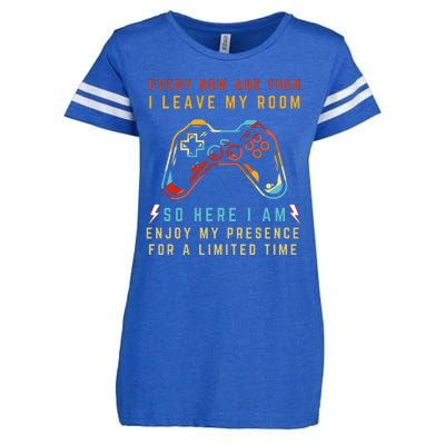 Every Now And Then I Leave My Room Funny Gaming Gamer Gift Enza Ladies Jersey Football T-Shirt