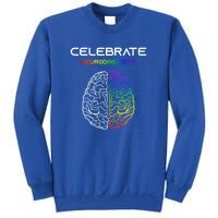 Embrace Neurodiversity Autism Adhd Asd Rainbow Brain Gift Sweatshirt