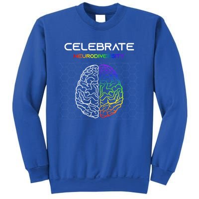 Embrace Neurodiversity Autism Adhd Asd Rainbow Brain Gift Sweatshirt