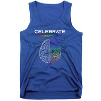 Embrace Neurodiversity Autism Adhd Asd Rainbow Brain Gift Tank Top