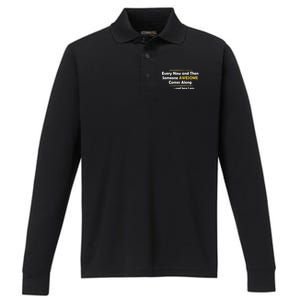 Every Now And Then Someone Awesome Comes Along Sarcastic Performance Long Sleeve Polo