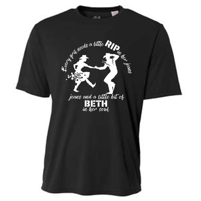 Everygirl Needs A Little Rip In Her Jeans And A Little Bit Of Beth In Her Soul Cooling Performance Crew T-Shirt