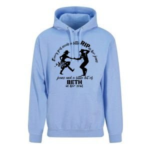 Everygirl Needs A Little Rip In Her Jeans And A Little Bit Of Beth In Her Soul Unisex Surf Hoodie