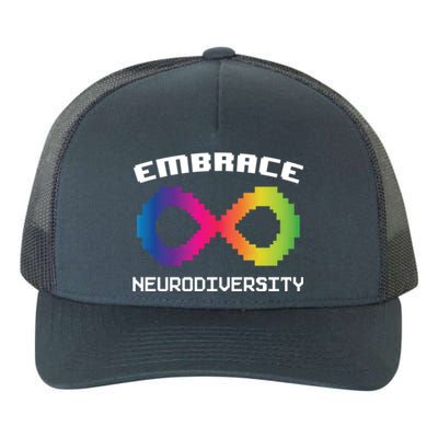 Embrace Neurodiversity Autism Adhd Asd Rainbow Brain Gift Yupoong Adult 5-Panel Trucker Hat