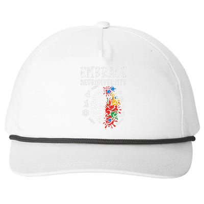 Embrace Neurodiversity Autism Awareness Asd Snapback Five-Panel Rope Hat