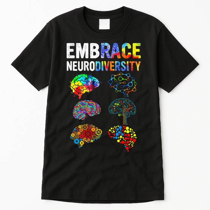 Embrace Neurodiversity Autism Awareness ASD Tall T-Shirt
